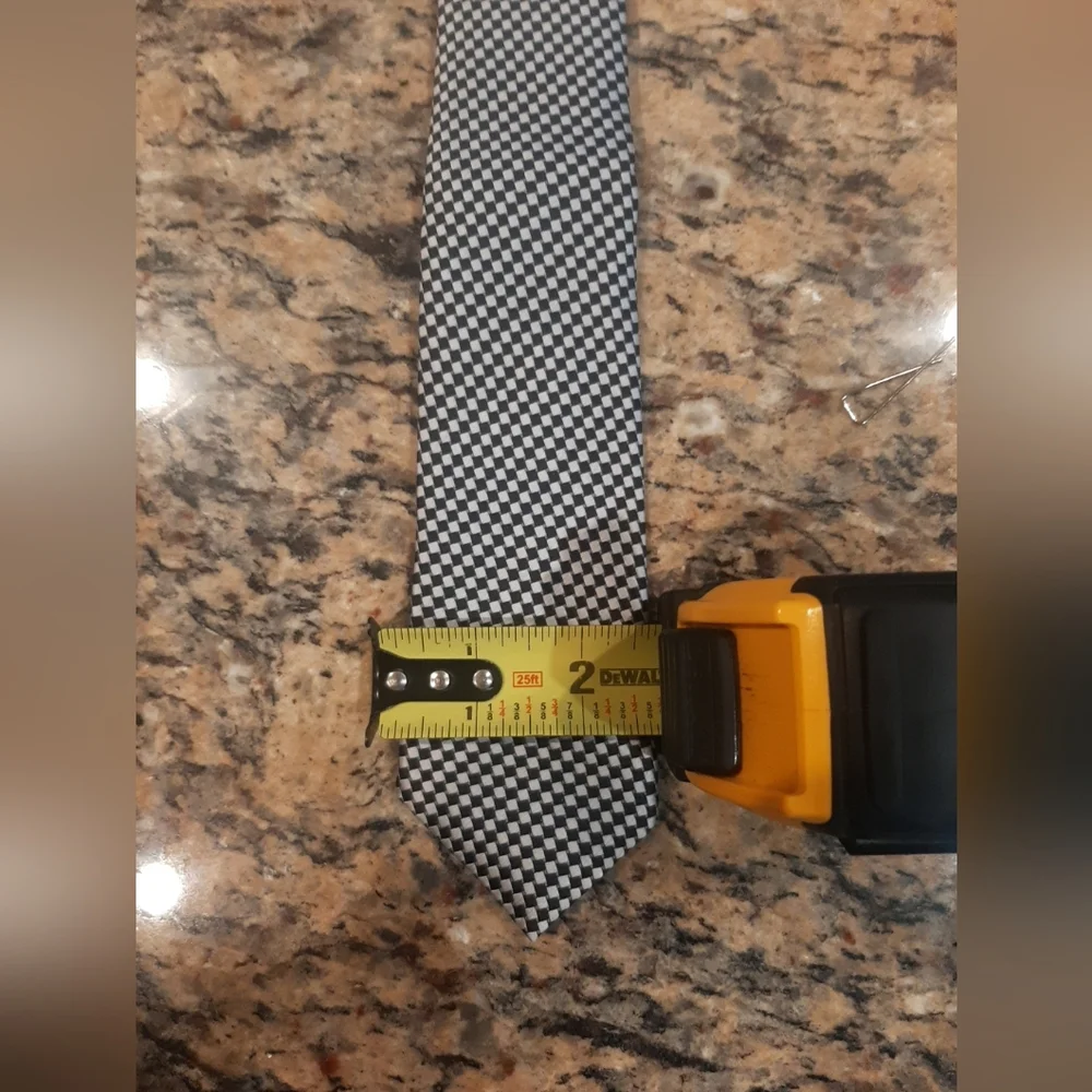 Bill Blass Monochrome Checkered Clip On Boy's Tie